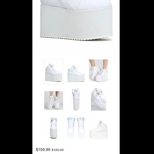 Size 10 YRU Qozmo HI WHITE shoes